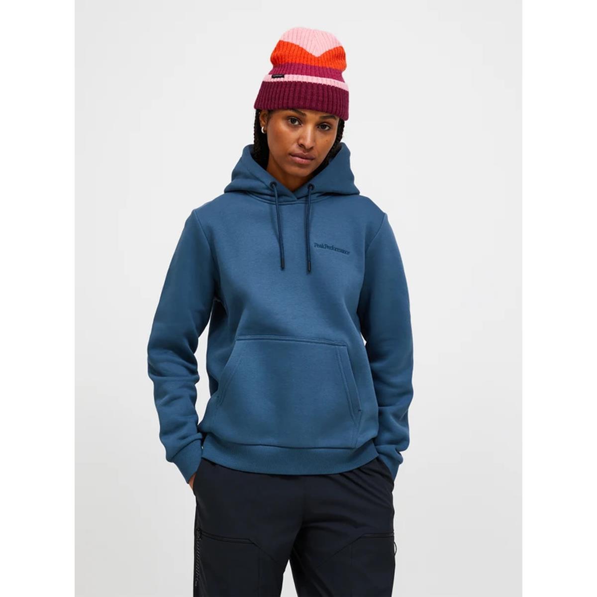 Peak Performance Damen Original Small Logo Hood Mountain Lake
