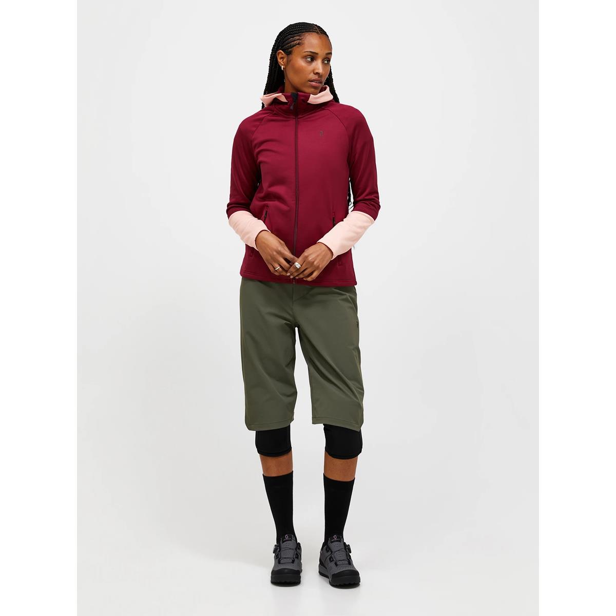 Peak Performance Damen Rider Essentials Midlayer Zip Hood Vertical Zenith/ Peach Fuzz