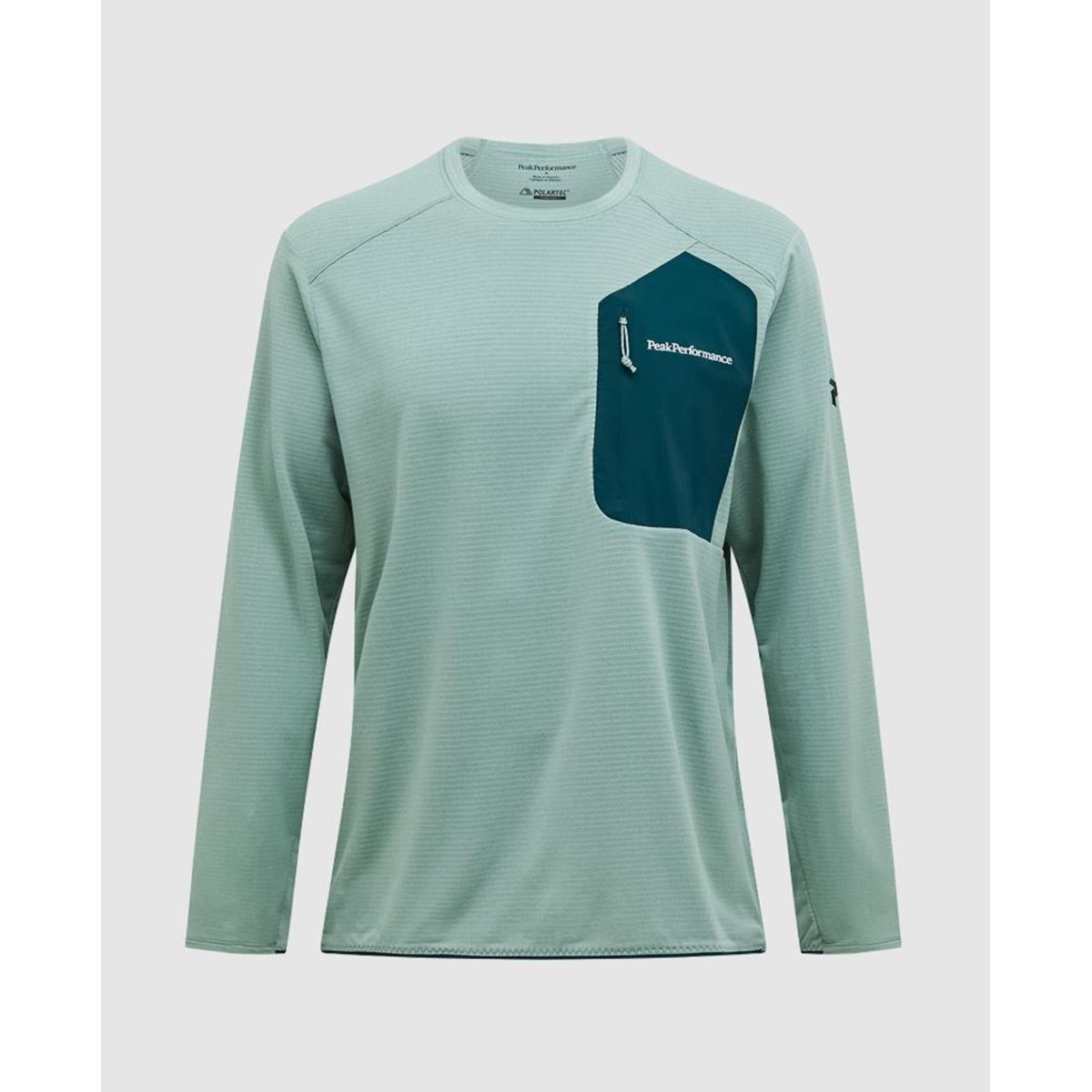 Peak Performance M Freelight Polartec Grid Crew green valley Herren Longsleeve