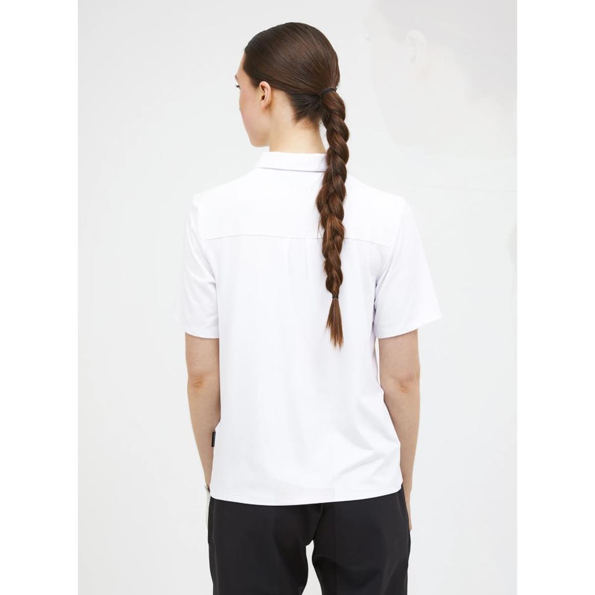 Peak Performance W Comfort Zip Polo Women white Damen T-Shirt