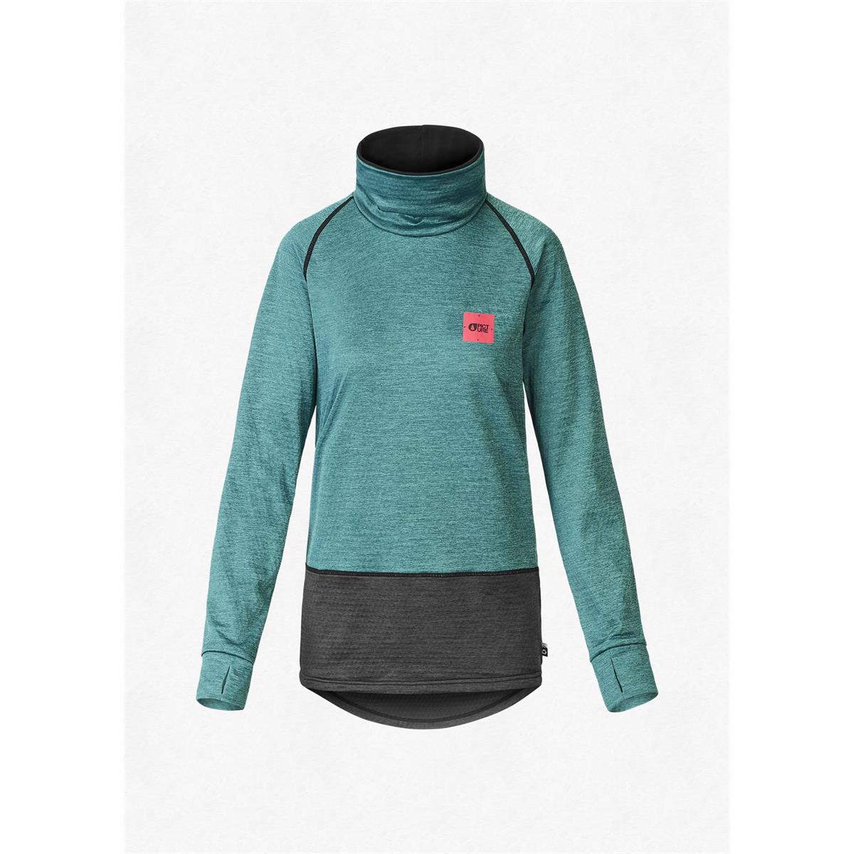 Picture Blossom Grid Fleece dark sea