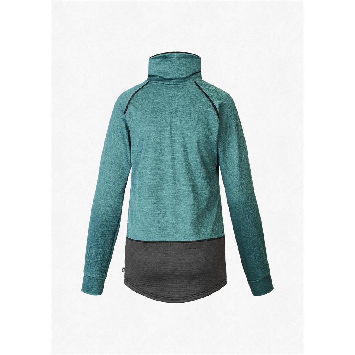Picture Blossom Grid Fleece dark sea