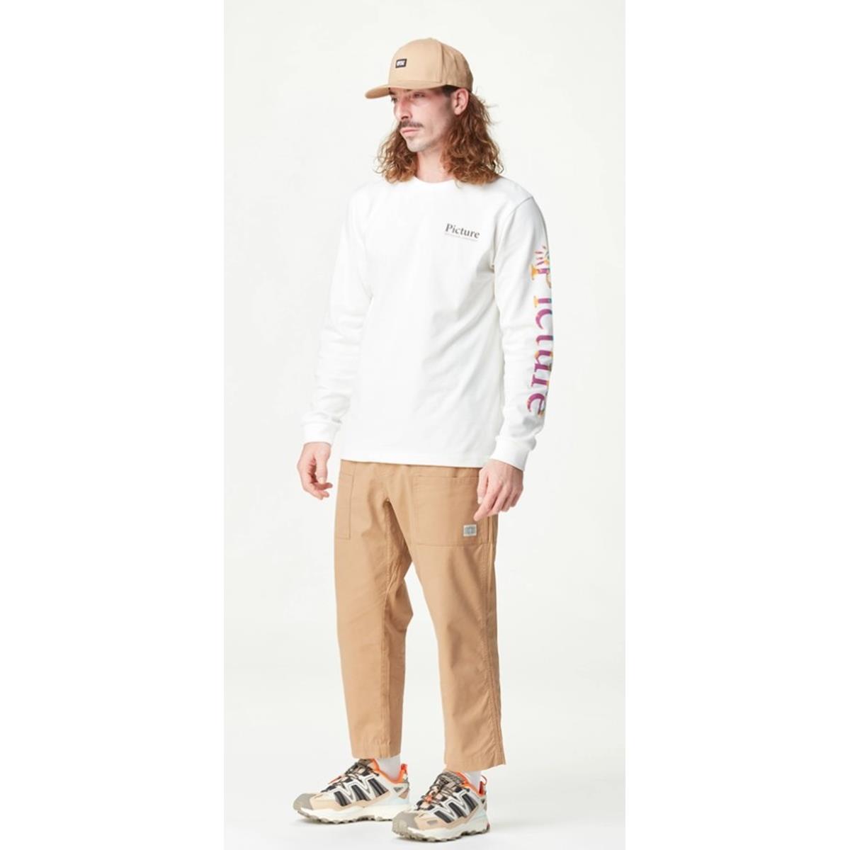 Picture - DEWATTO LS TEE - White - Herren