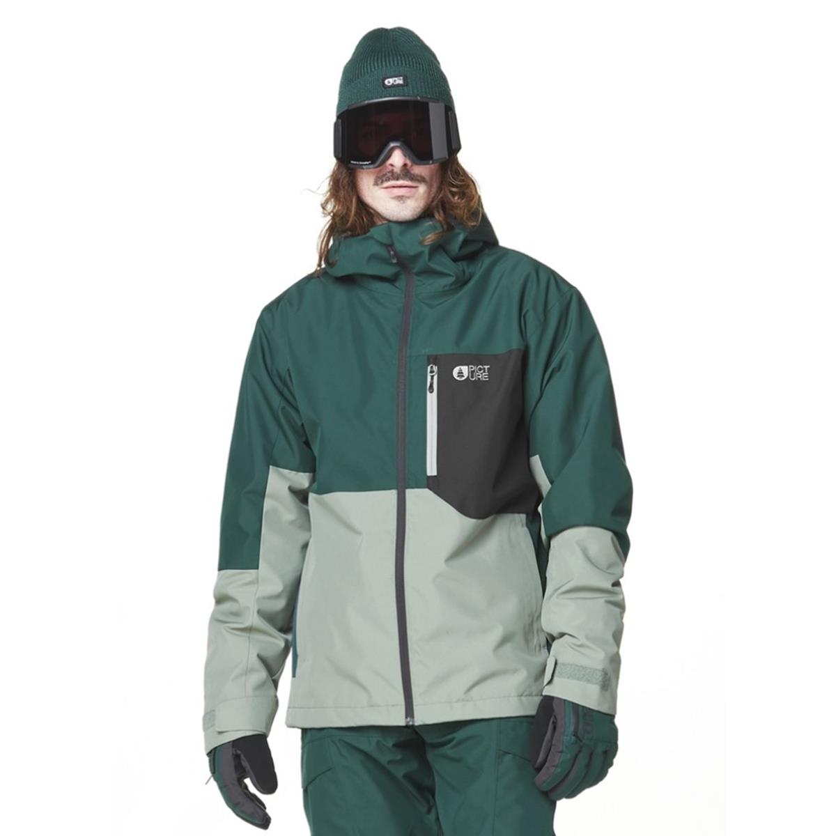 Picture - NITRIC JKT - Pdrsa Pine L Wreath Blk - Skijacke Herren