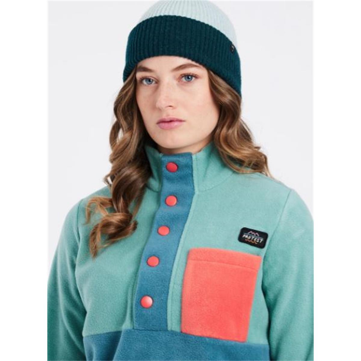 Protest Sesto 1/4 Zip Top jewel blue Damen Pullover