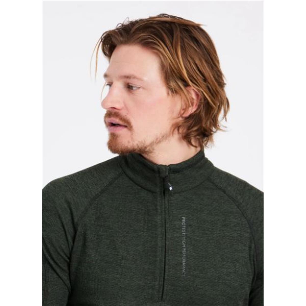 Protest Louisiana 1/4 Zip Top M thyme Herren Rolly