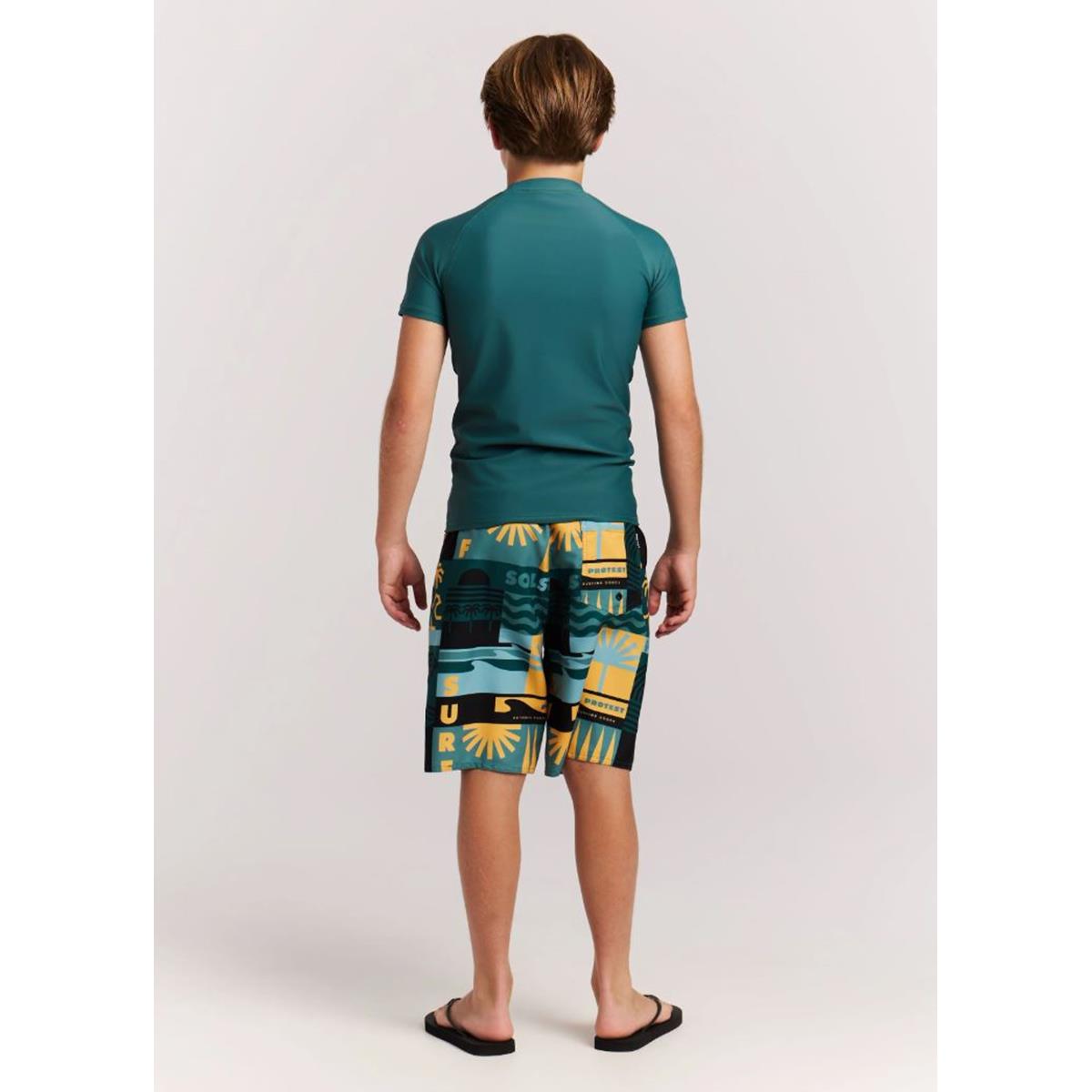 Protest Tonny Jr dark teal Kinder Badeshort