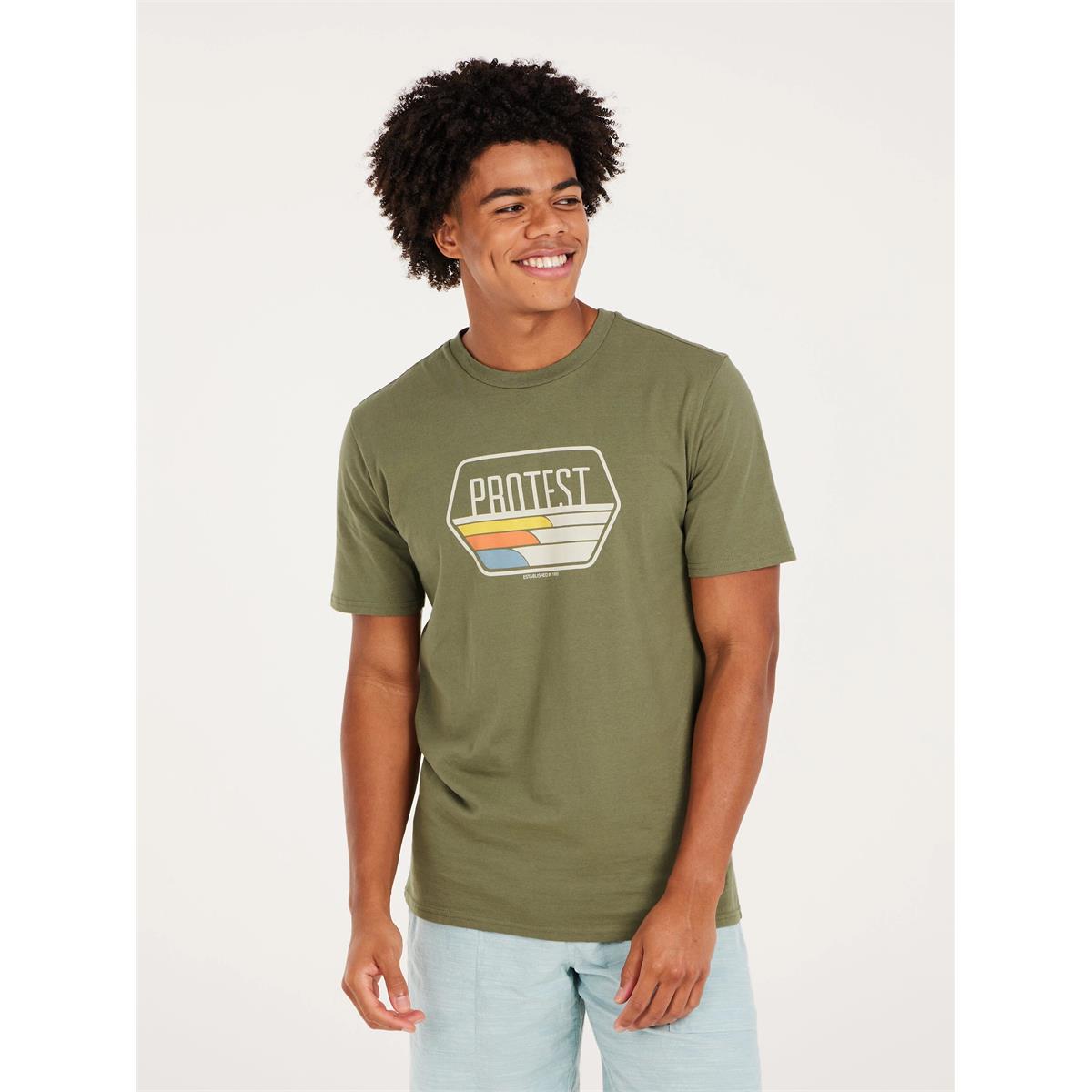 Protest Herren T-Shirt Stan Grün
