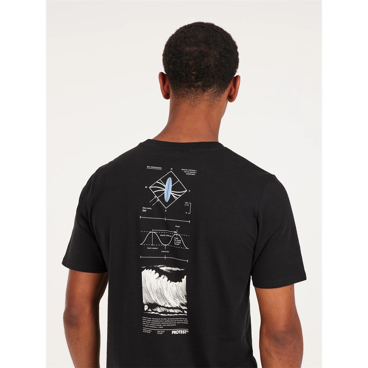 Protest Herren T-Shirt Penalt Schwarz