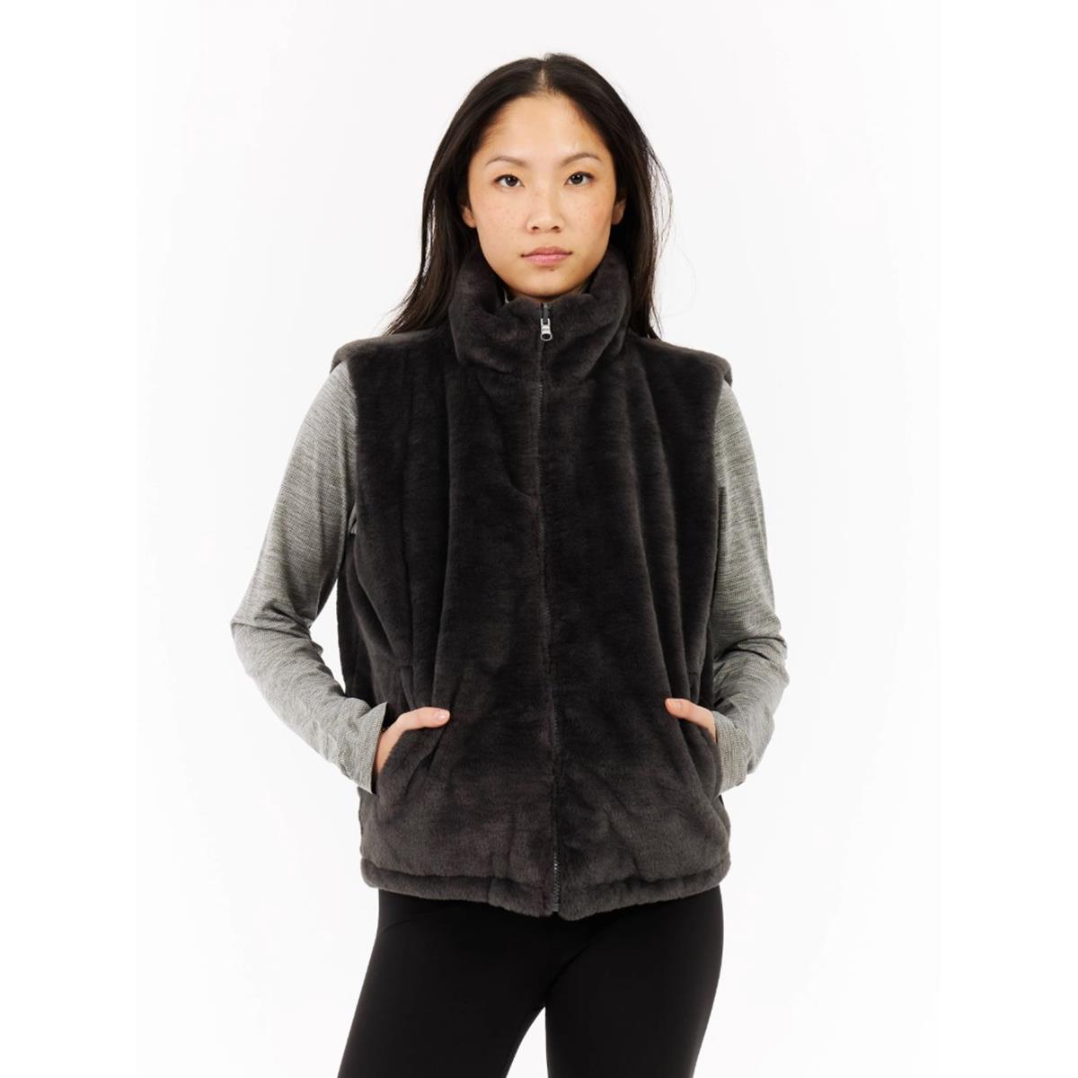 Protest Ponzo Woman Teddy Outdoor-Weste - Anthra Gray
