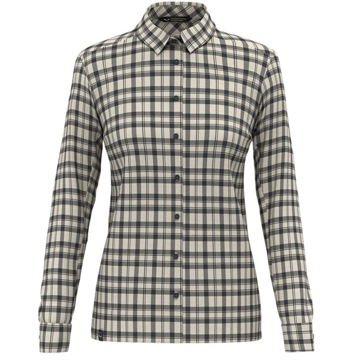 Salewa Flannel 5 Polarlite Hemd Damen oatmeal/black out