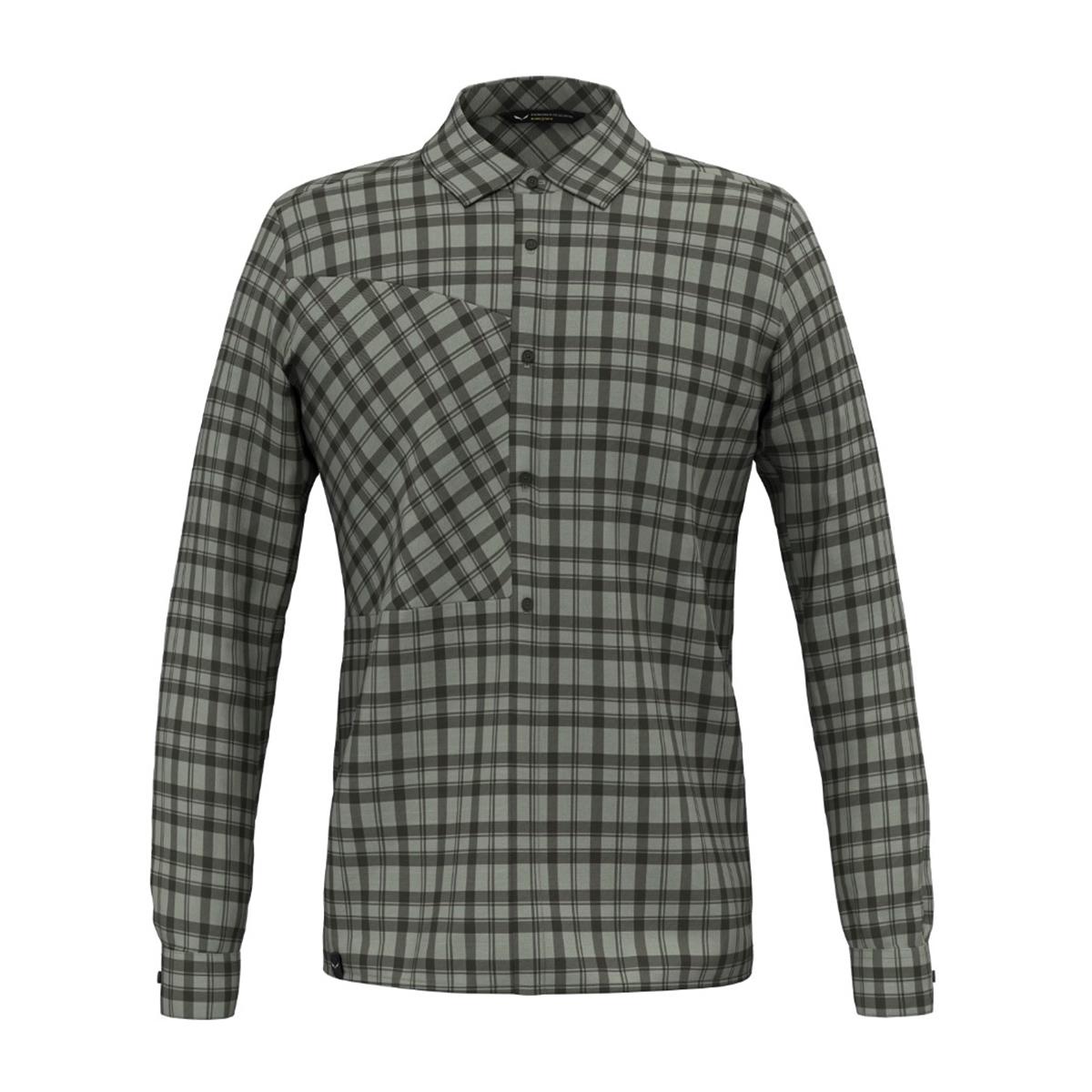 Salewa Fanes Flannel 5 Polarlite Hemd Herren shadow/dark olive