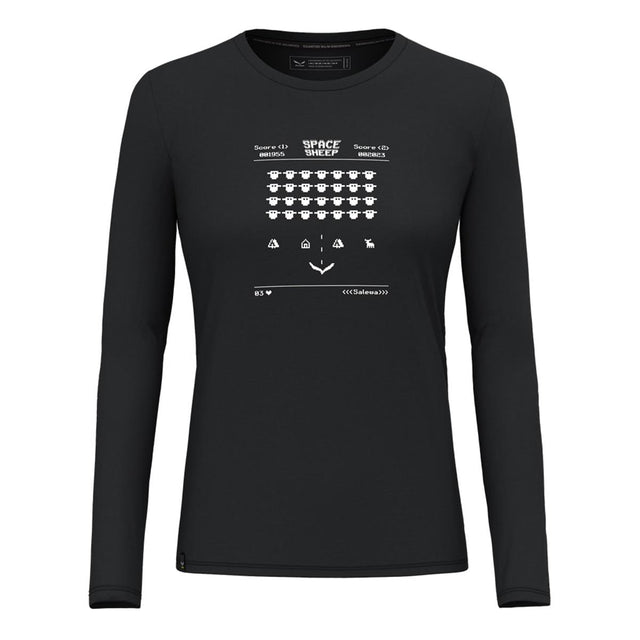 Salewa Pure Space Game Merino Tee W black out