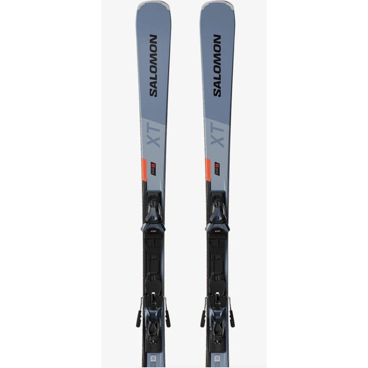 Salomon S/MAX 10 XT (and MI12) Pisten-Ski-Set, Unisex Copen Blue / Black / Neon Red