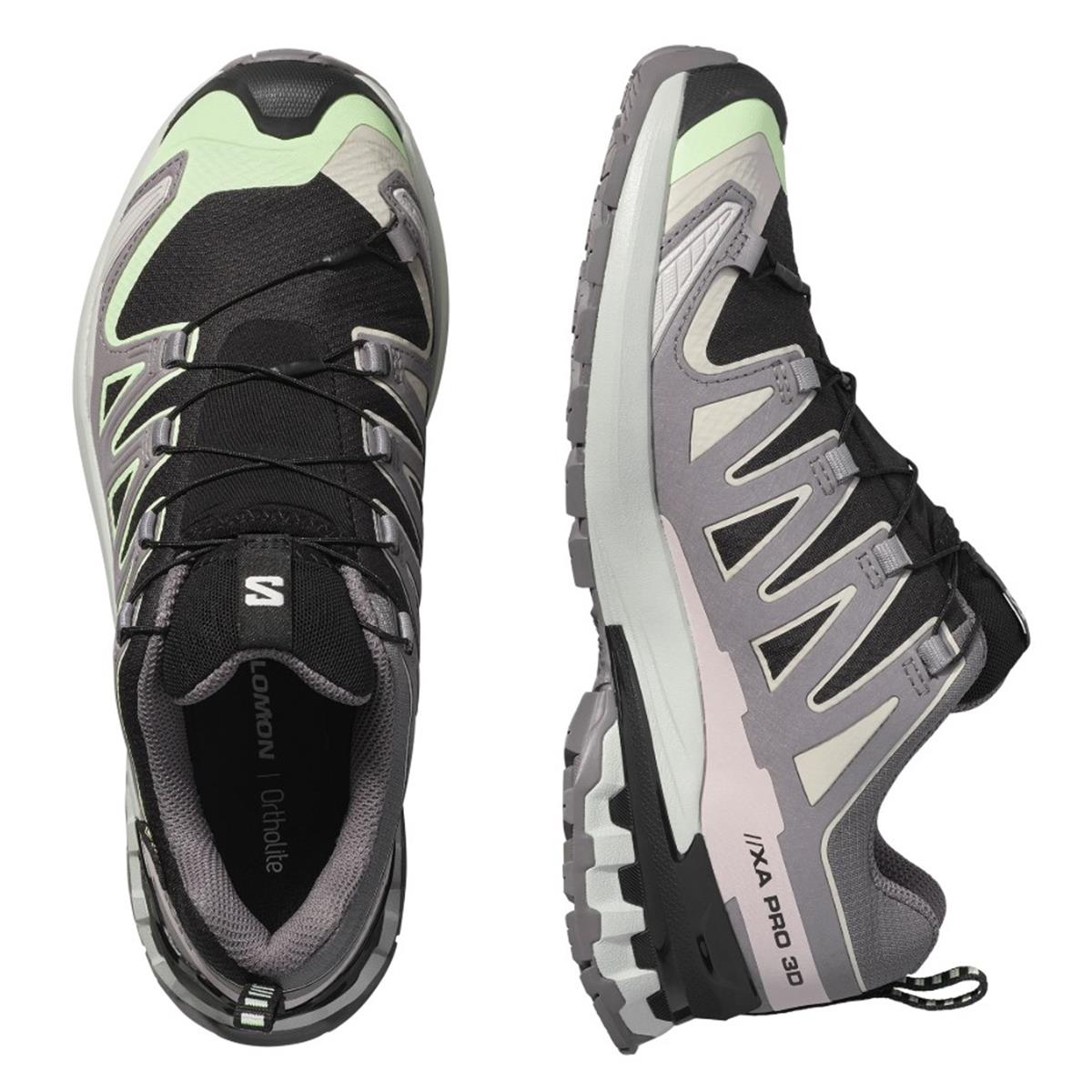 Salomon XA PRO 3D V9 GORE-TEX Black / Patina Green / Gray Violet Damen
