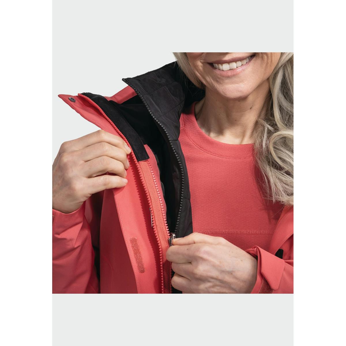 Schöffel Damen Atmungsaktive 3in1 Multifunkttionsjacke Tamina Baked Rose