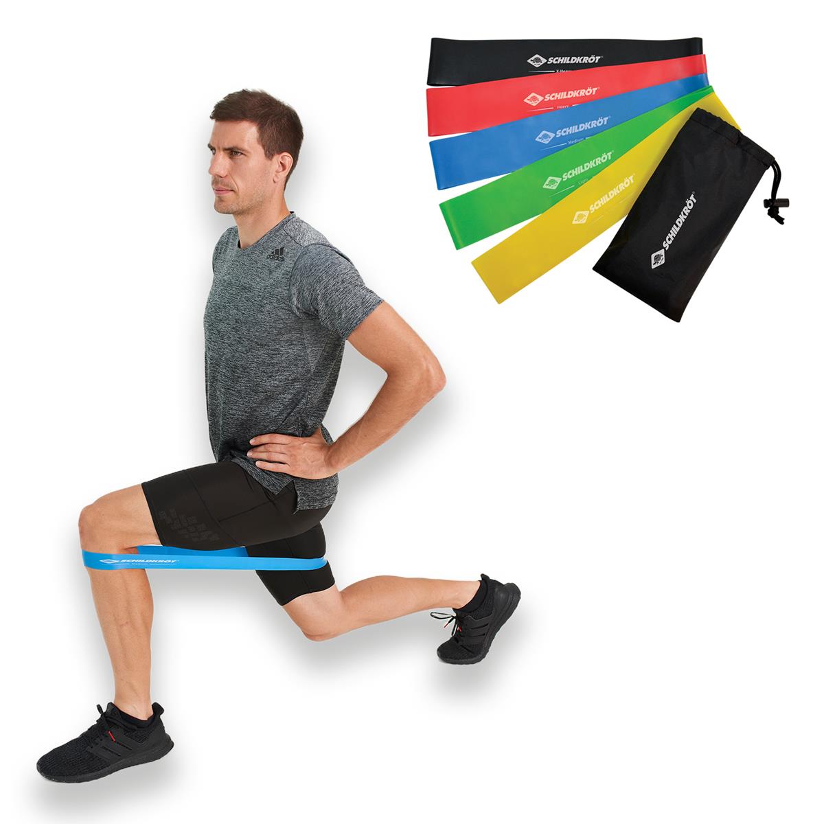 Schildkröt Resistance Bands, 5er Set mit verschiedenen Härtegraden, inkl. Tragetasche