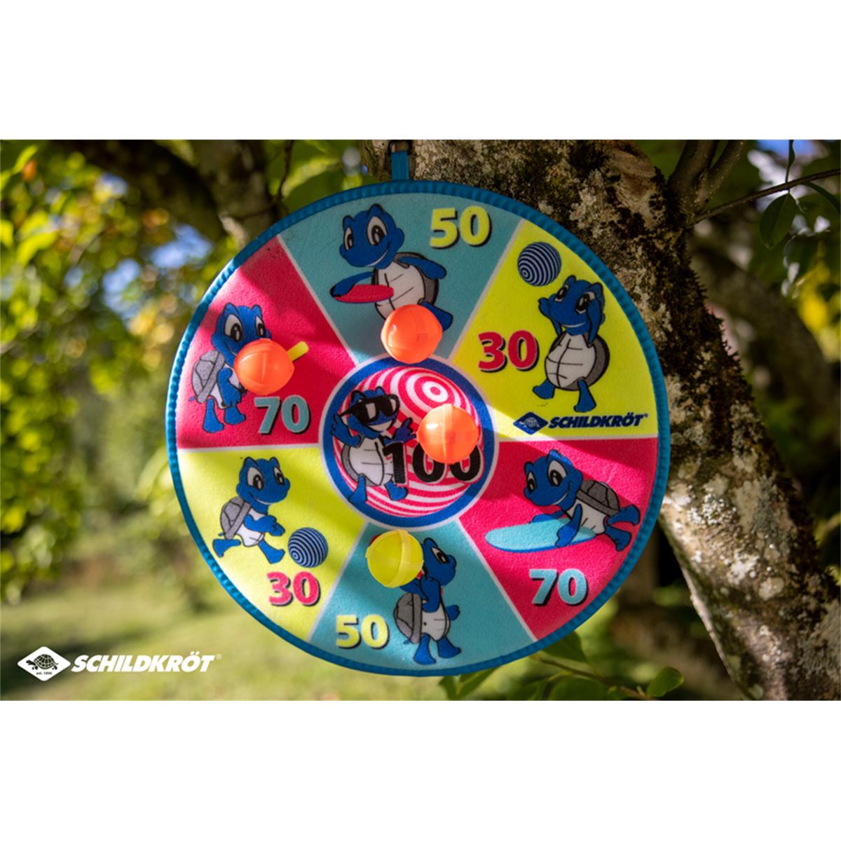 Schildkröt Soft Dart Set, Klett-Dartscheibe mit 2x3 Bällen