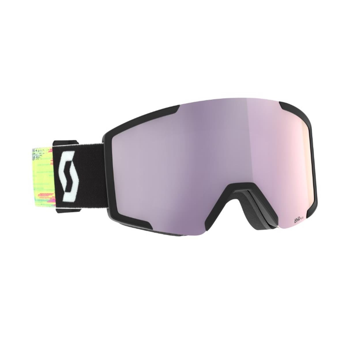 SCOTT Shield Goggle lavender chrome/black/neon yellow