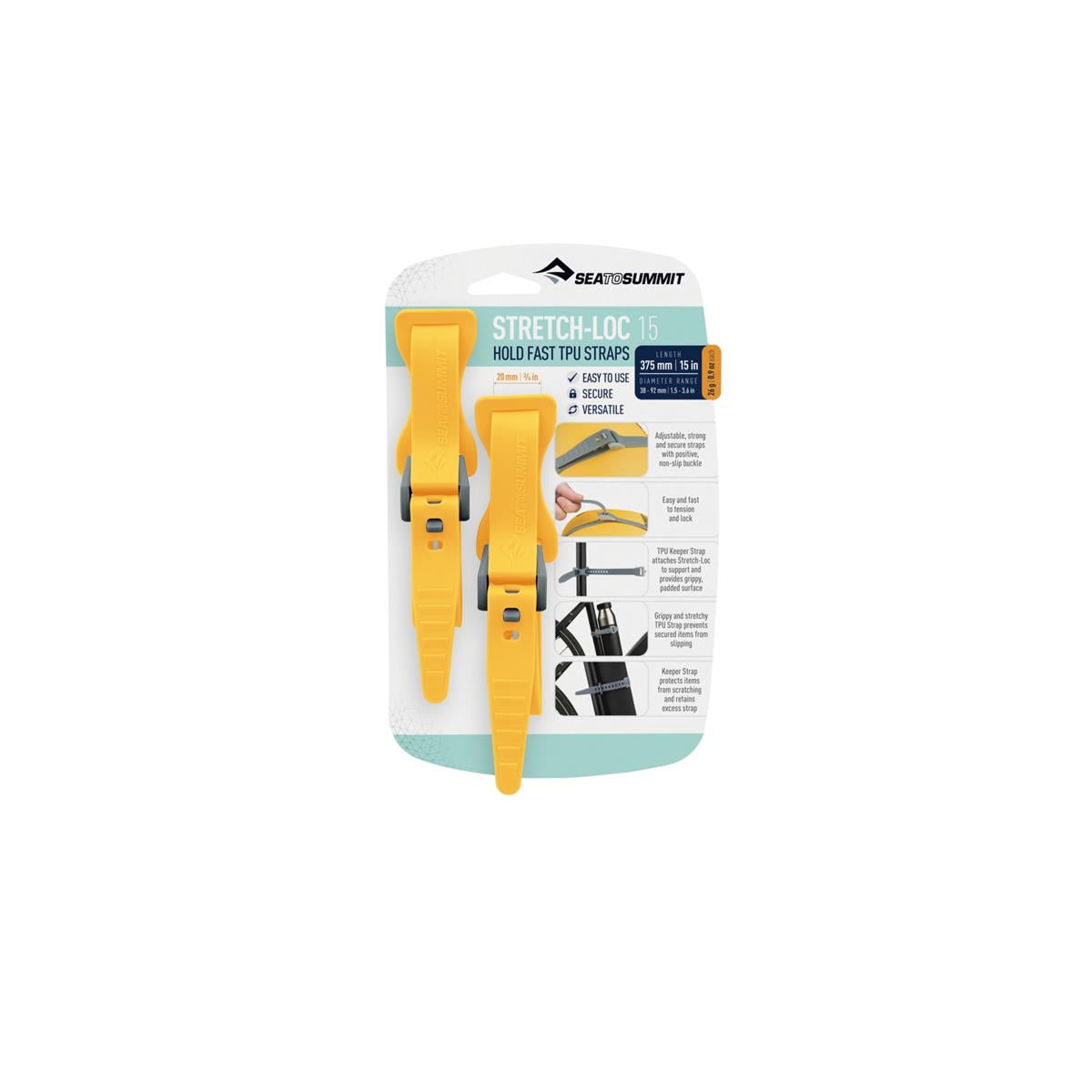 Sea to Summit Stretch-Loc 15 20mm x 375mm 2Pack