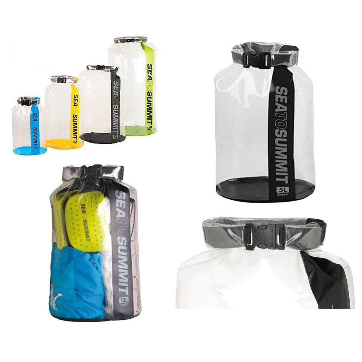 Sea to Summit Clear Stopper Dry Bag 65 Liter Packsack, black