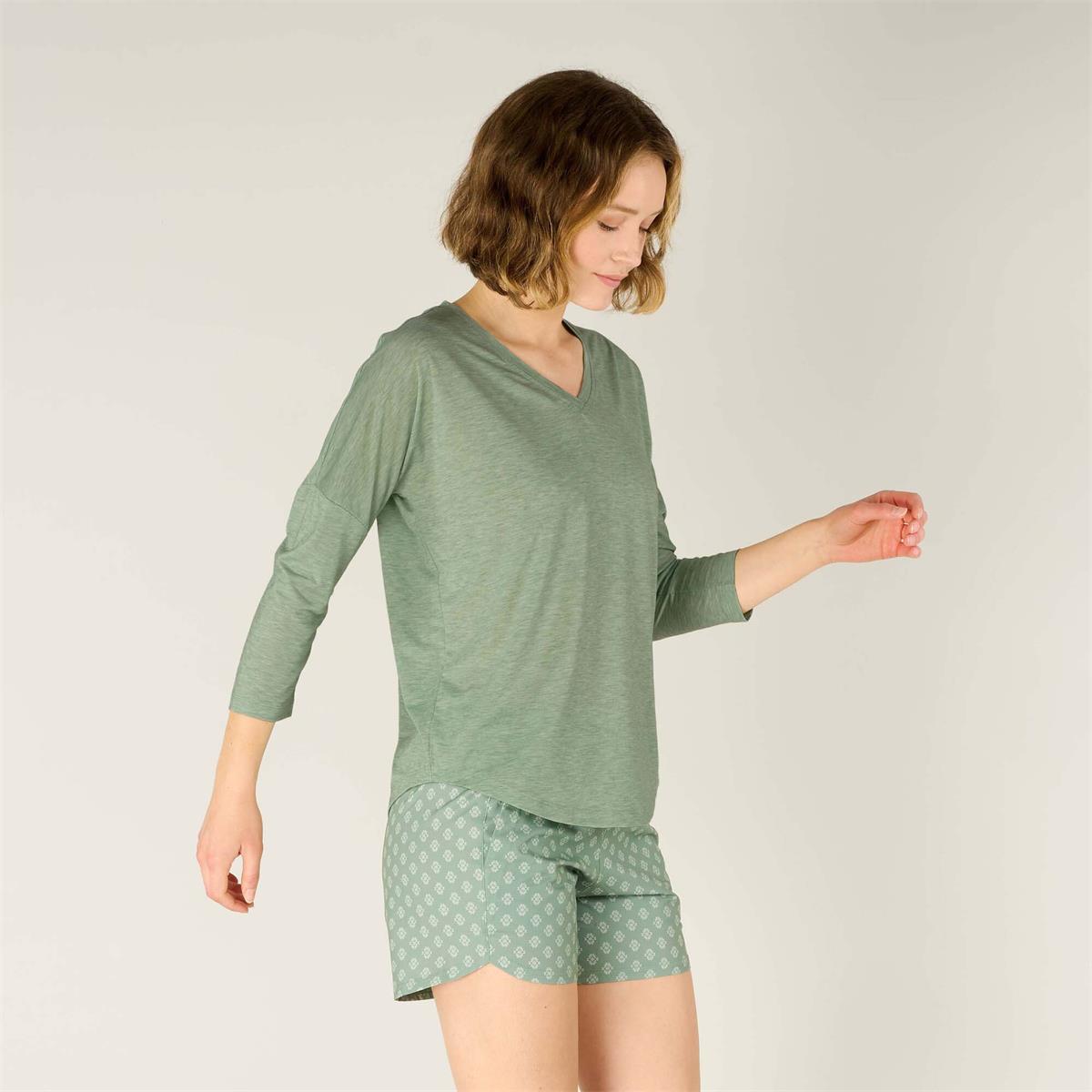 Sherpa Asha V-Neck 3/4 thyme
