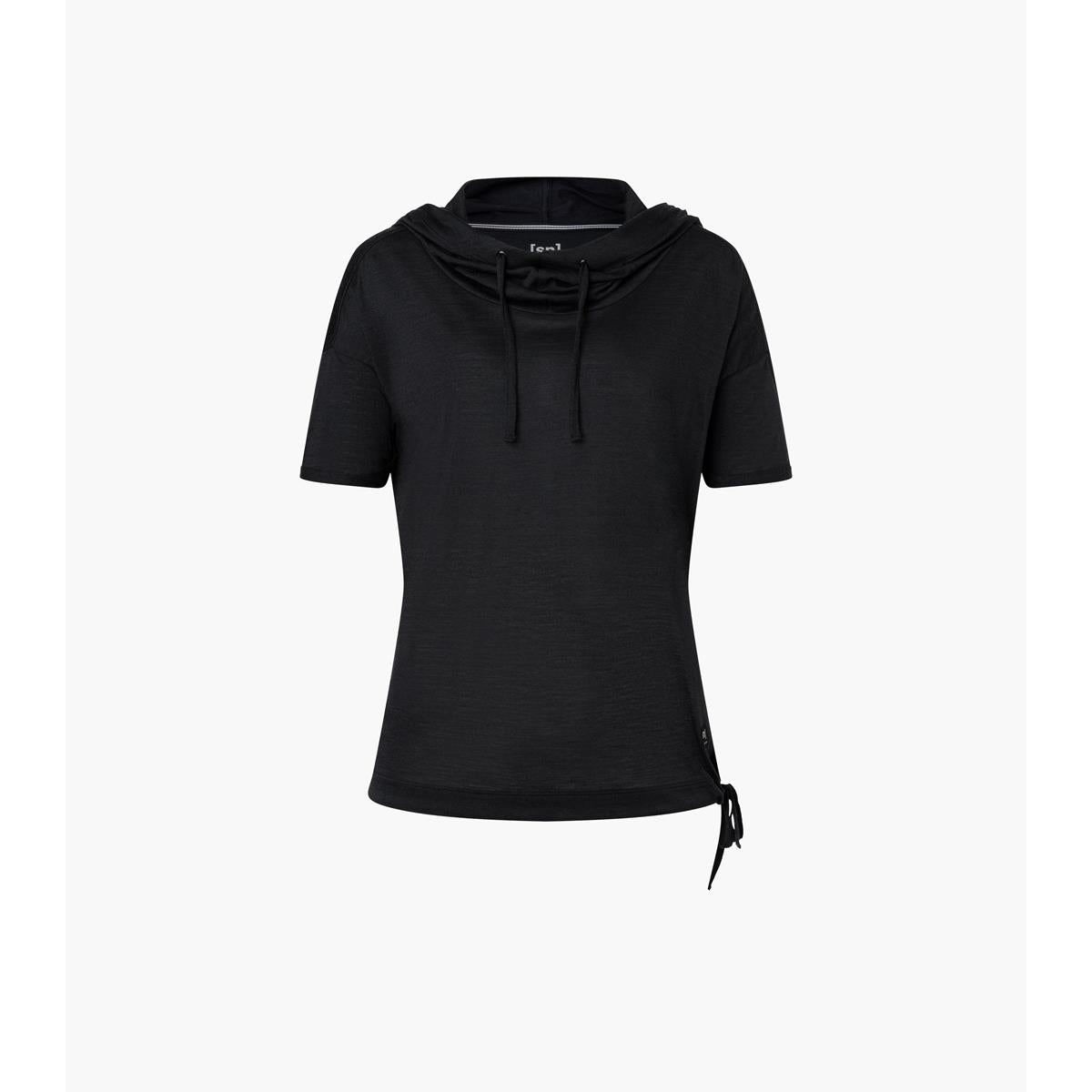 Super Natural Justshort Hoodie jet black Damen