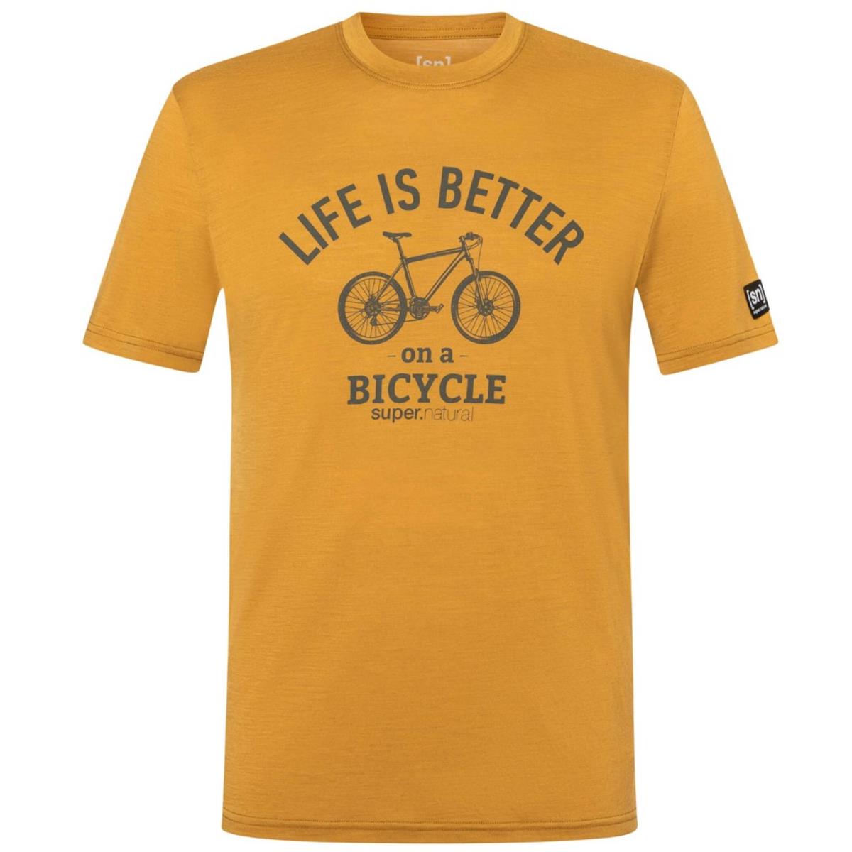 Super Natural M Better Bike Tee dried tobacco cashmere
