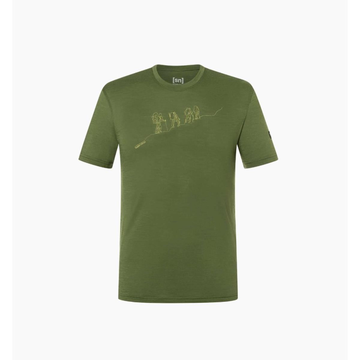 Super Natural M Hiking Tee chive dried tobacco Herren T-Shirt