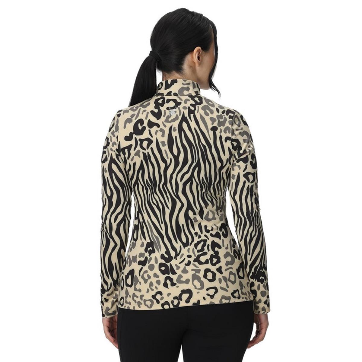 Vivid Half Zip T-Neck Woman - Animal Print
