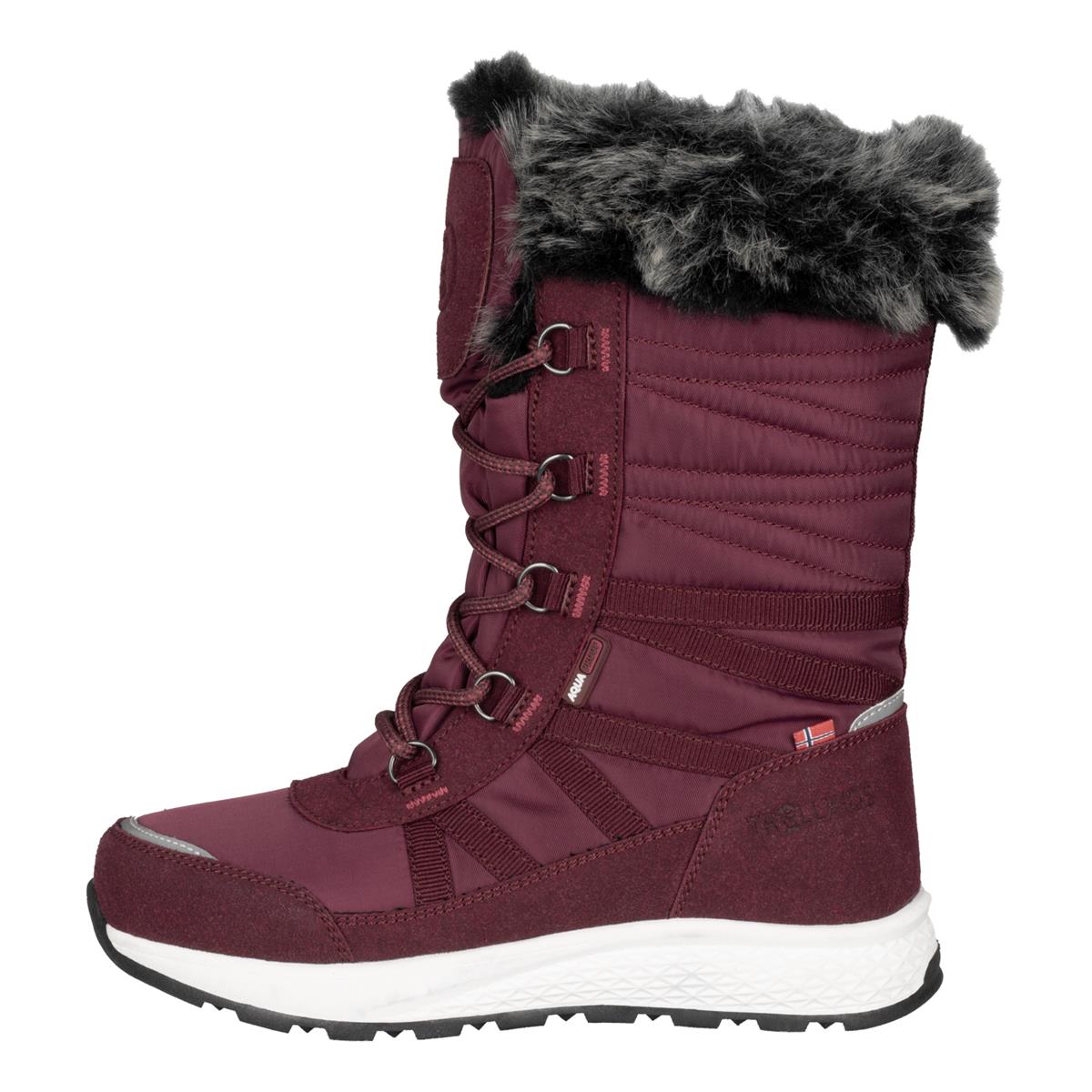 Trollkids Girls Hemsedal Winter Boots XT redwood