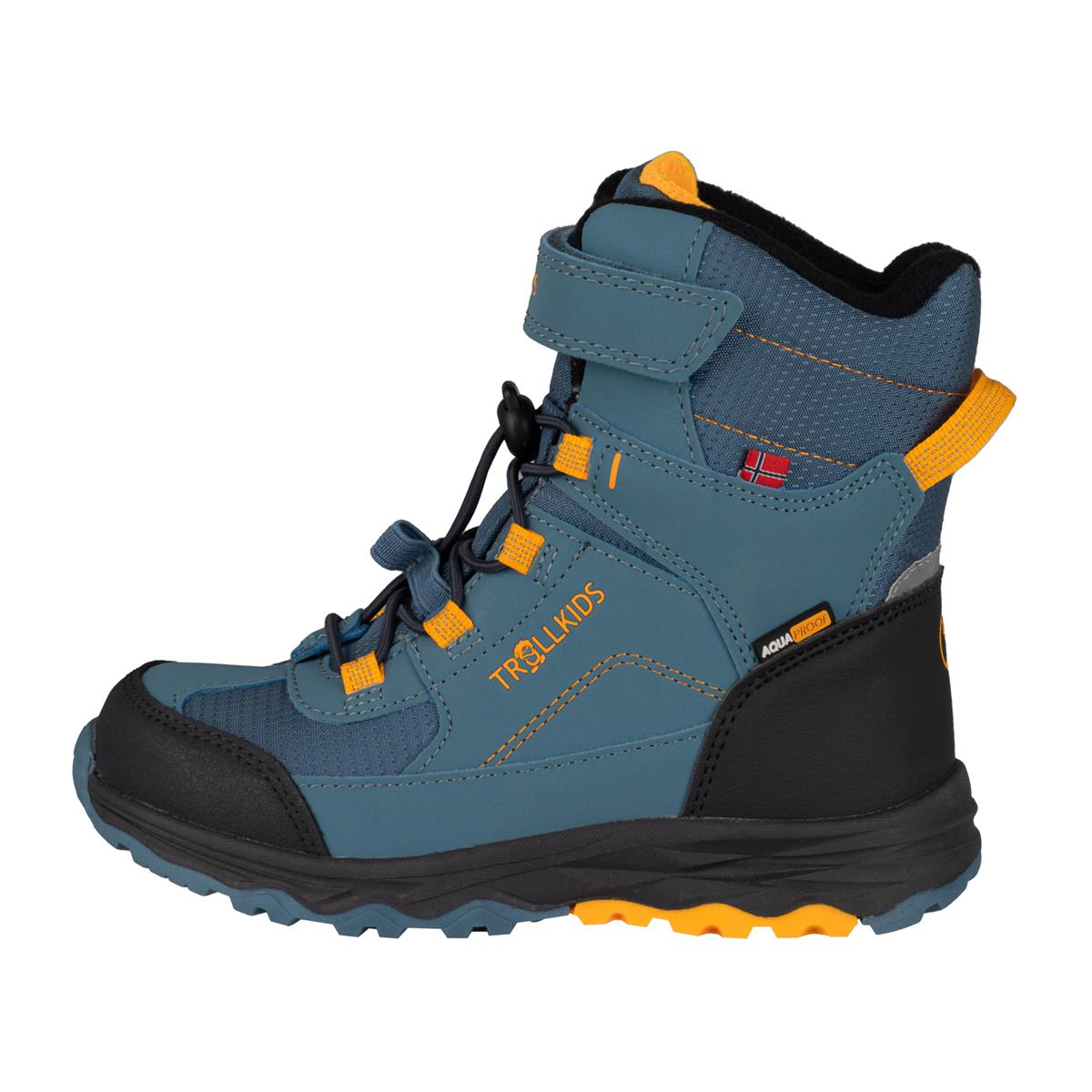 Trollkids Kids Hafjell Winter Boots XT steel blue/mango/black