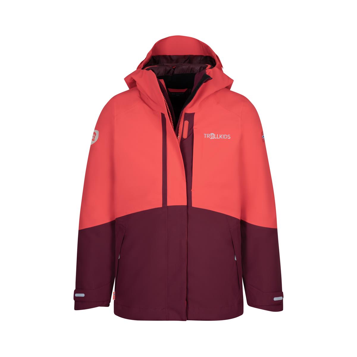Trollkids Skanden 3in1 Jacket Girls sweet cherry/redwood
