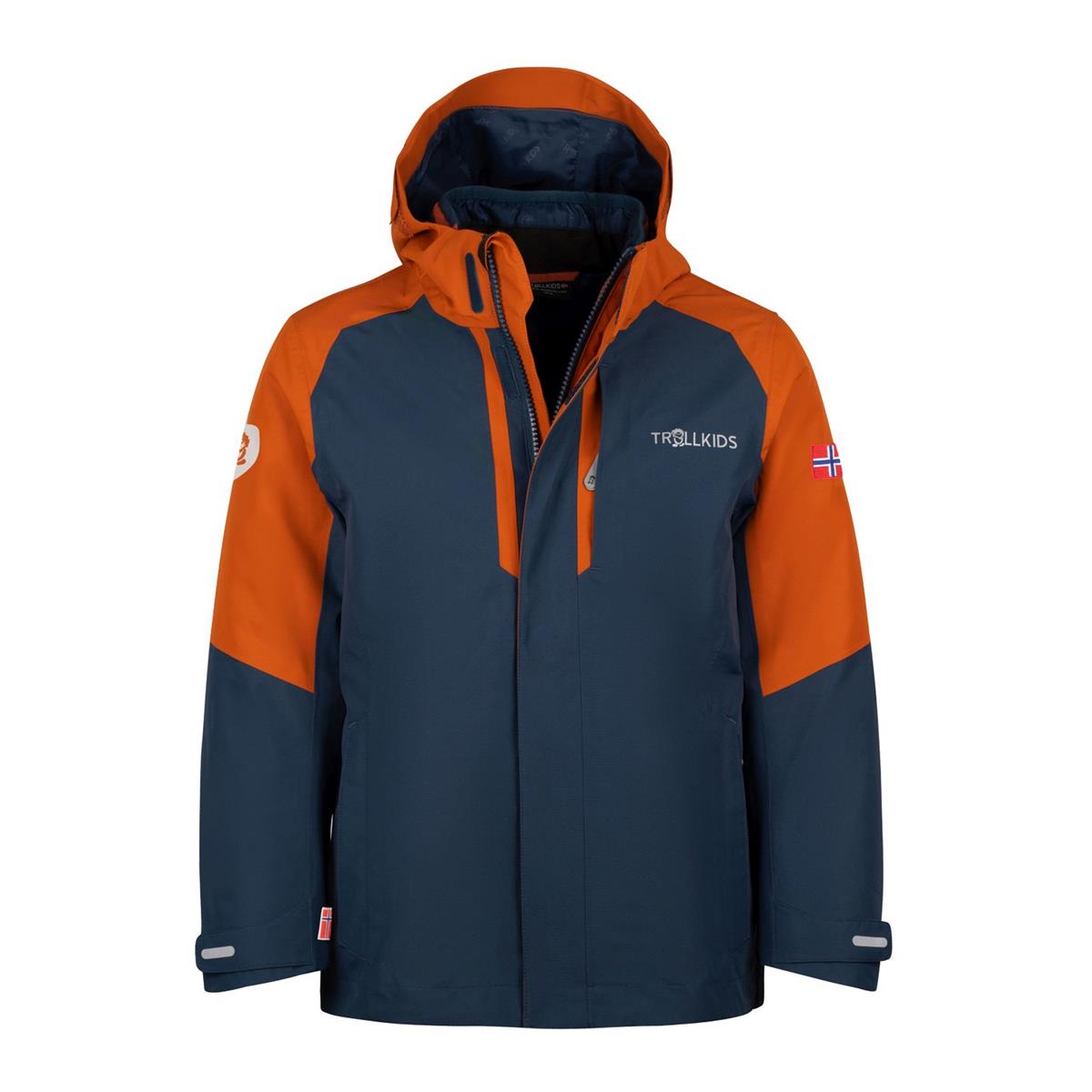 Trollkids Skanden 3in1 Jacket cinnamon/night sky