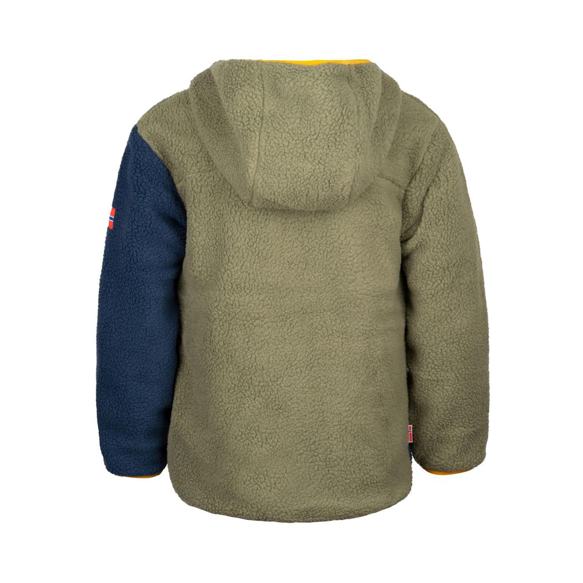 Trollkids Kinder Aurlandsfjord Jacke Moss/ Mystic blue/ Golden yellow