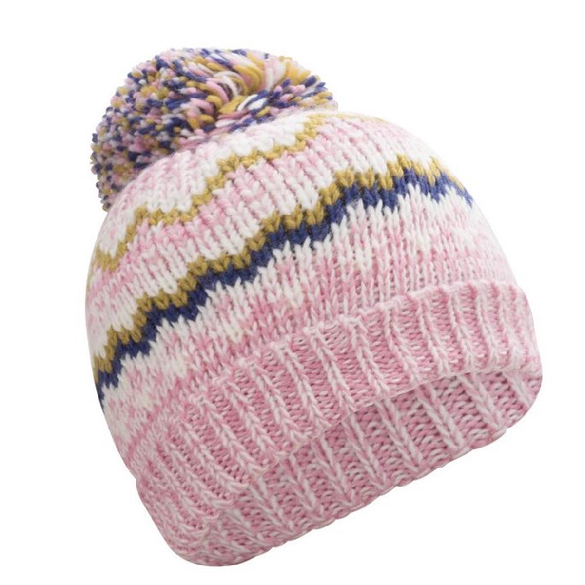 Trollkids- Girls Kristiansand Bobble Cap- pink dawn