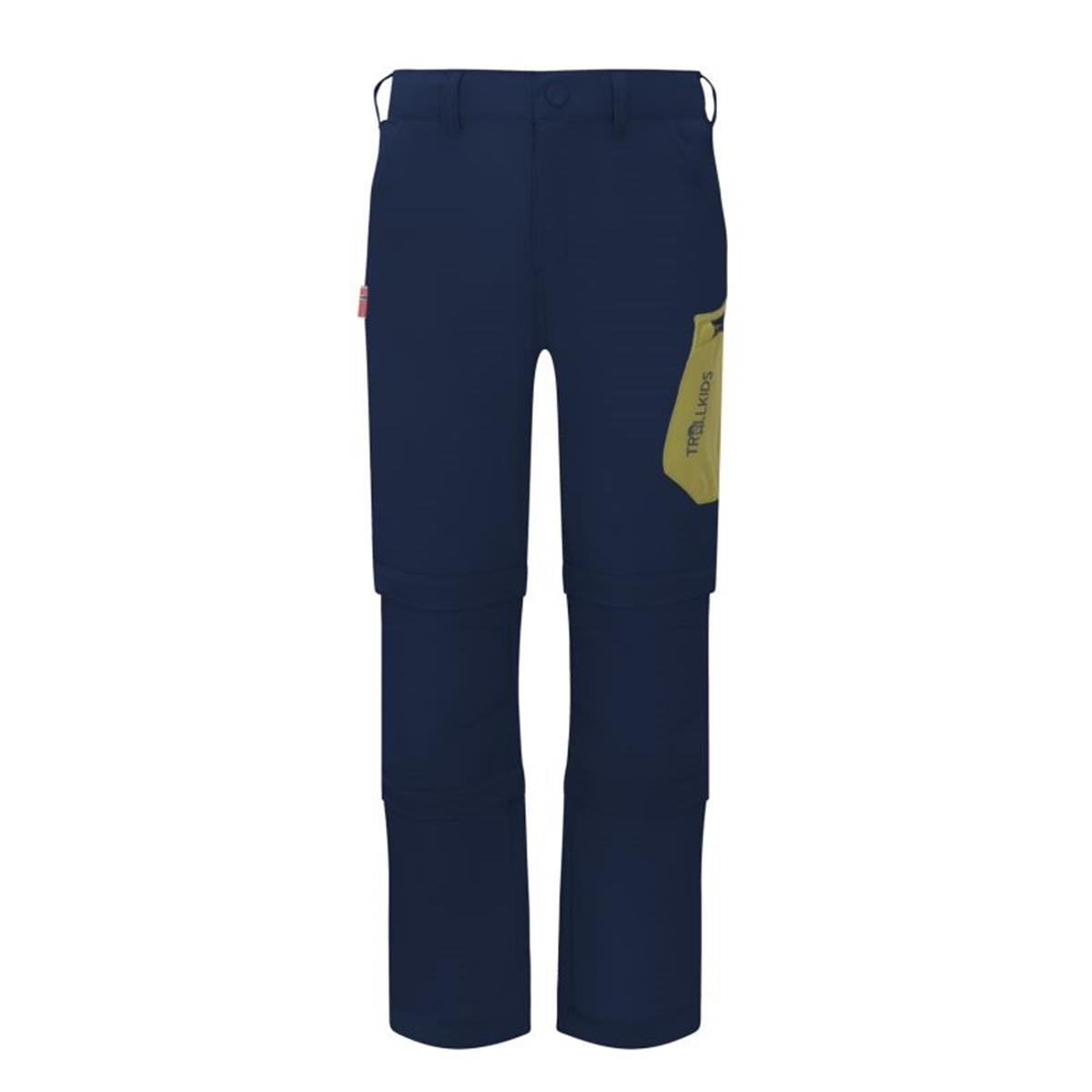 Trollkids Kids Preikestolen Double Zip-Off Pants mystic blue/kiwi