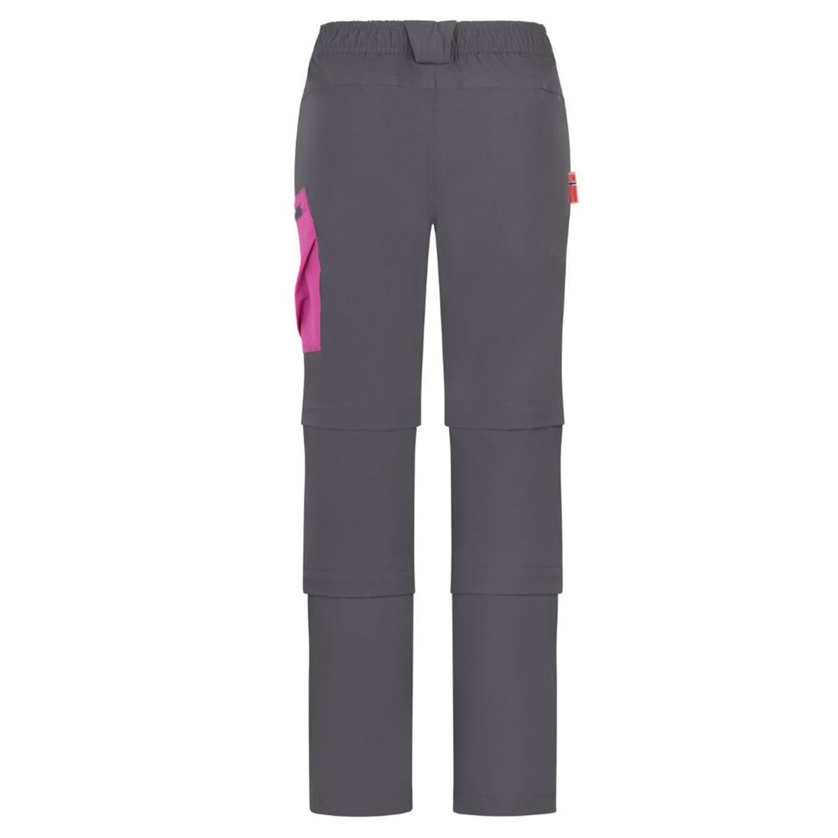Trollkids Preikestolen Double Zip-Off Pants graphite/fresch berry