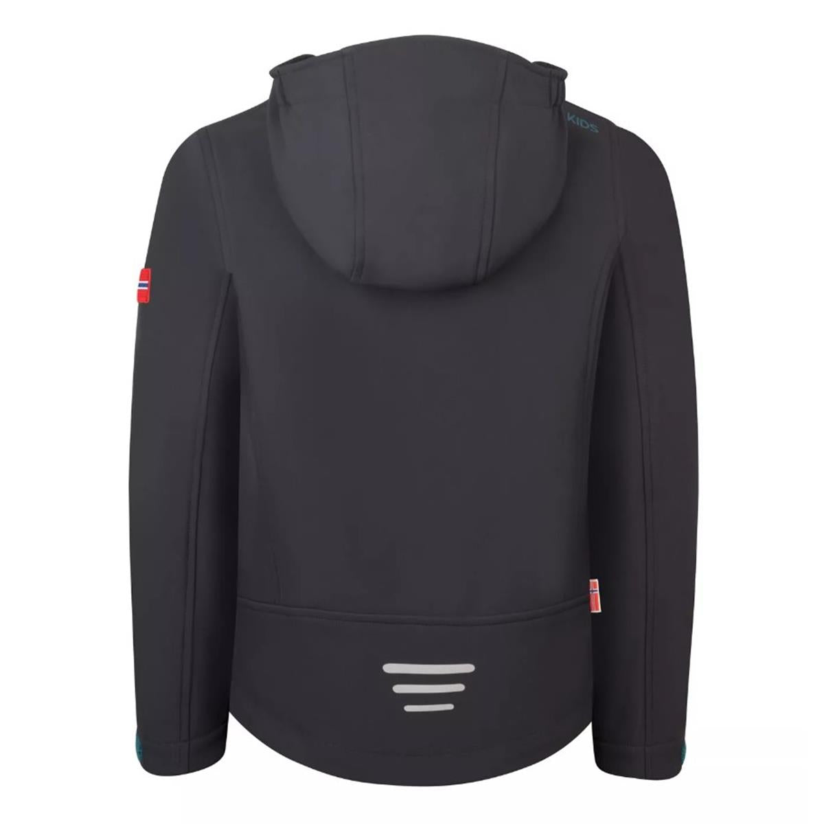 Trollkids - Kids Trollfjord Jacket - black/petrol - Kinder