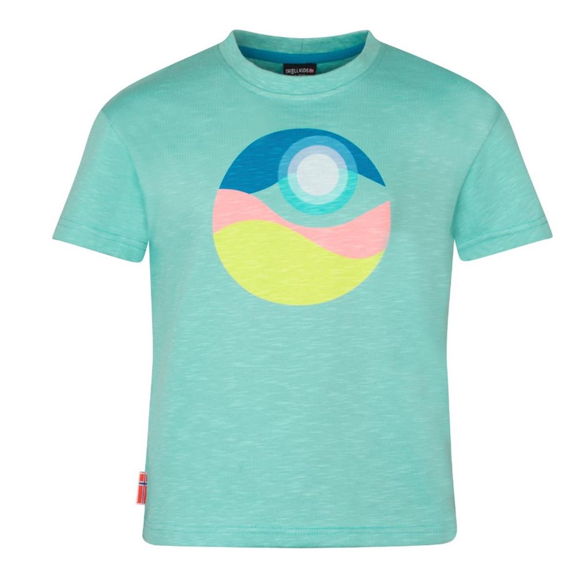 Trollkids - Girls Halsafjord T - aqua taze - Kinder