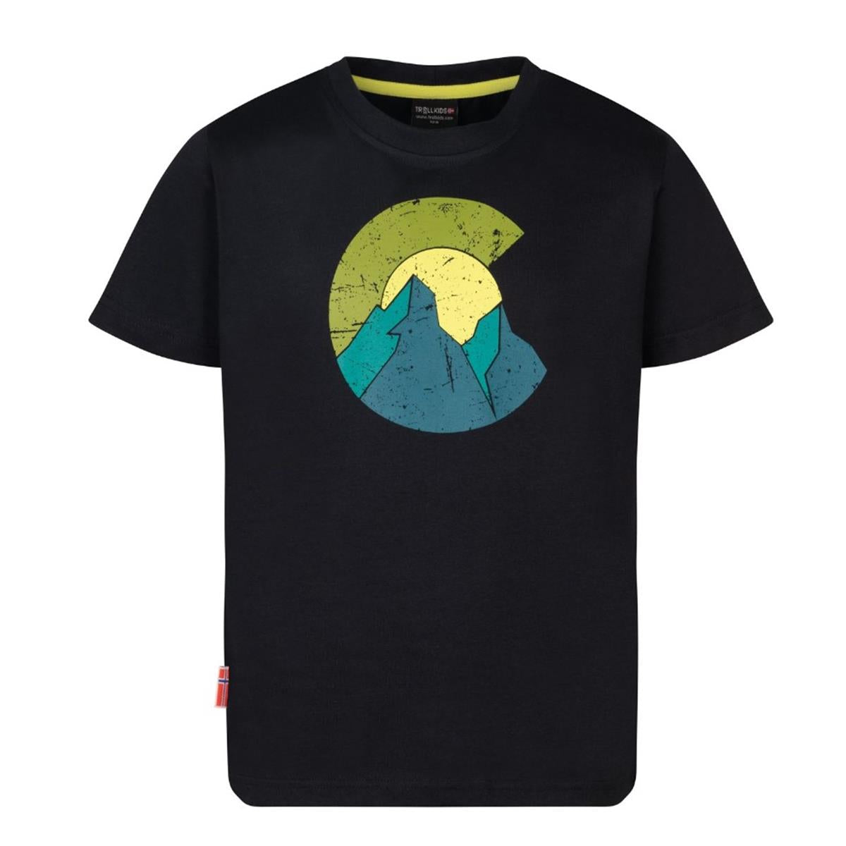 Trollkids - Kids Halsafjord T- black - Kinder