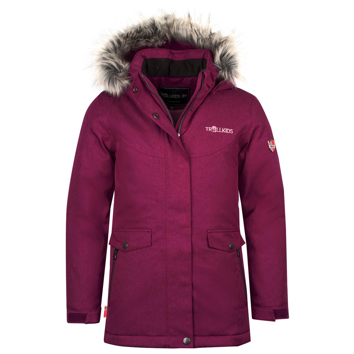 Trollkids Girls Oslo Coat XT plum Kinder