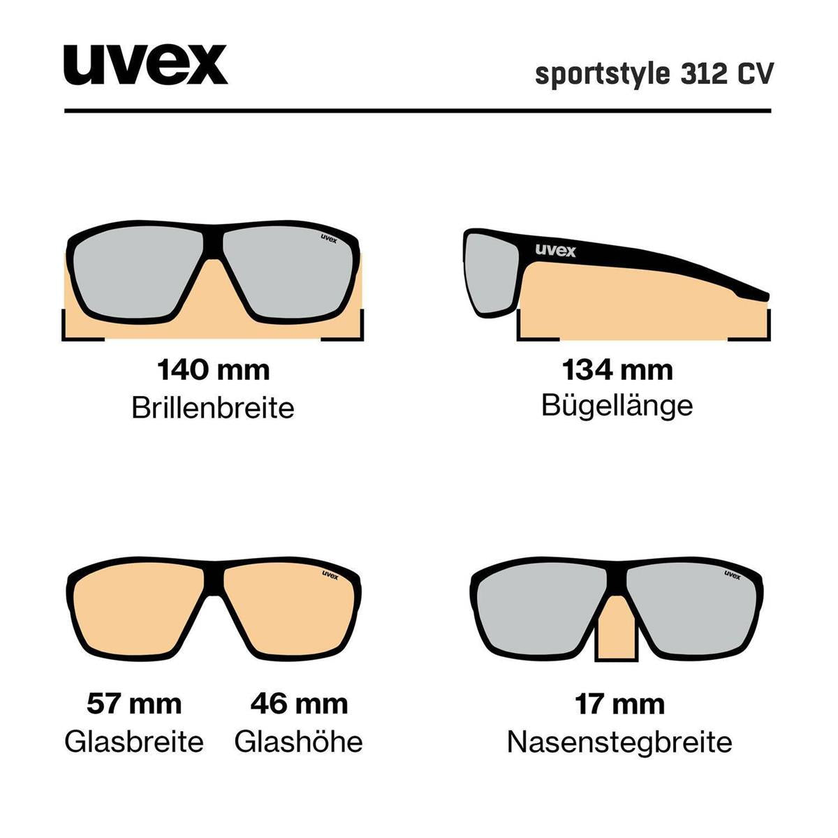 Uvex Sportstyle 312 CV rhino / mirror green