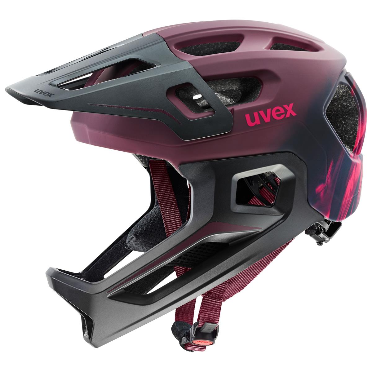 Uvex React jr. Fullface - Cranberry Matt
