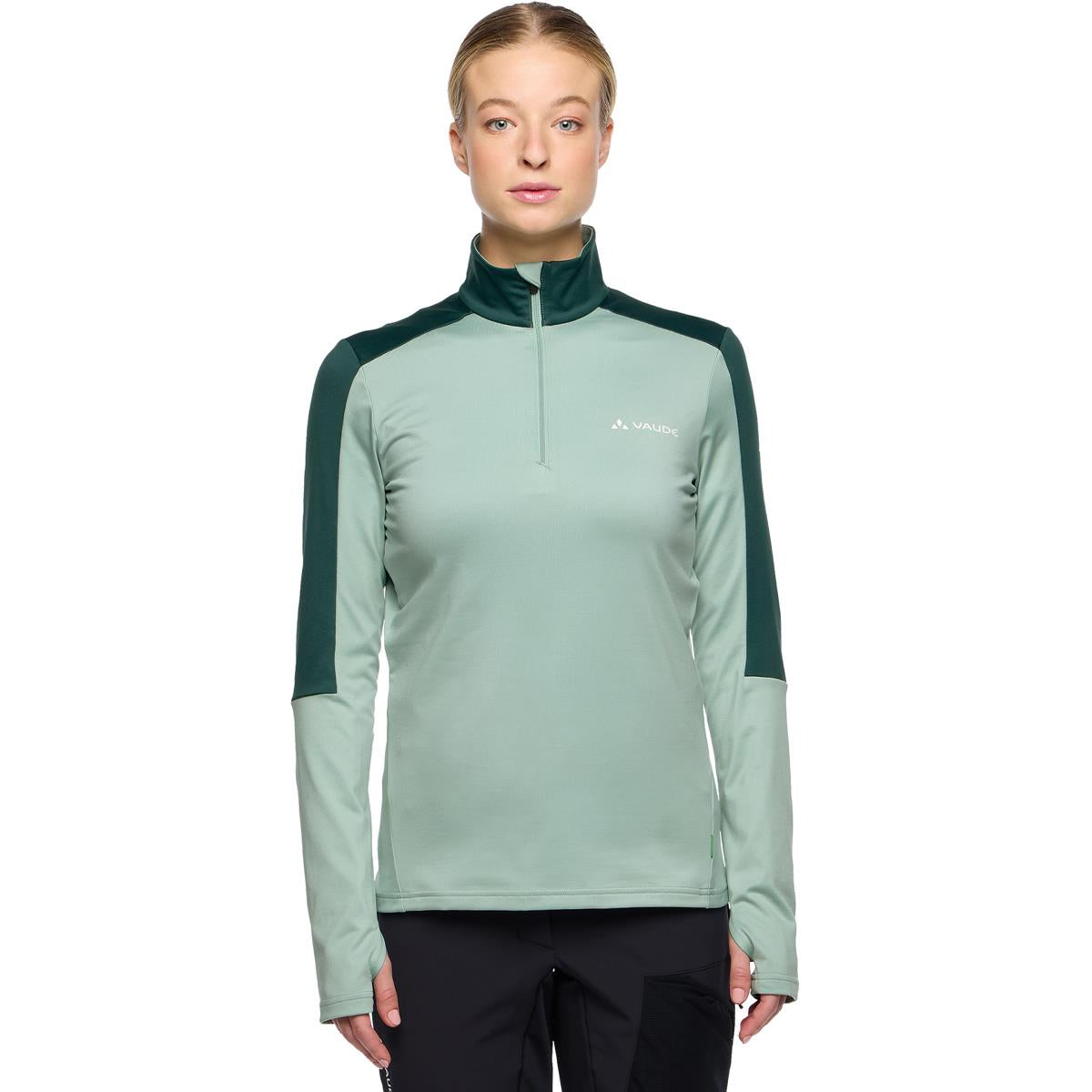 Vaude Livigno Halfzip II Fleece-Pullover dusty fern Damen