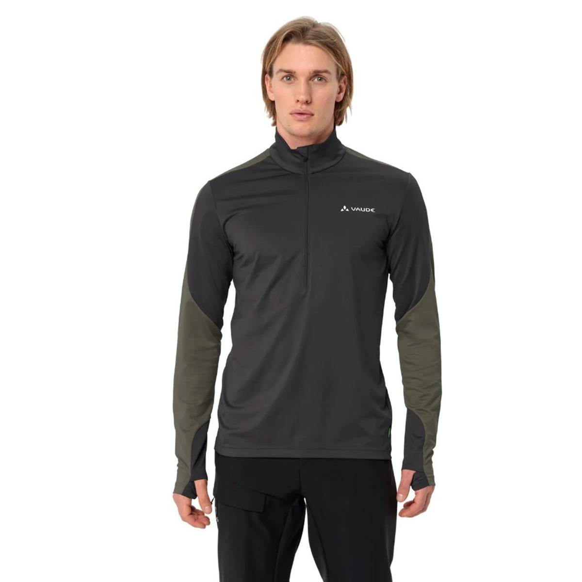 Vaude - Livigno Halfzip II Fleece-Pullover Herren - black/khaki