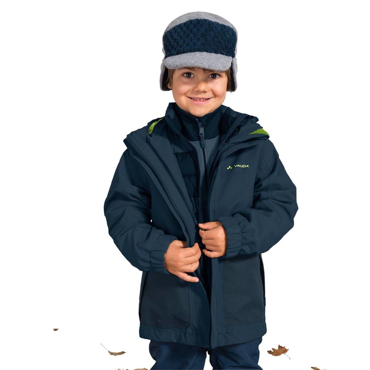 VAUDE Kids Campfire 3in1 Jacket IV dark sea/green