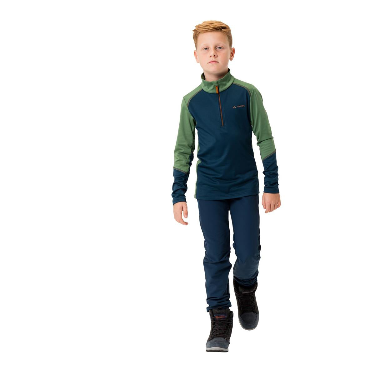 VAUDE Kids Livigno Halfzip woodland