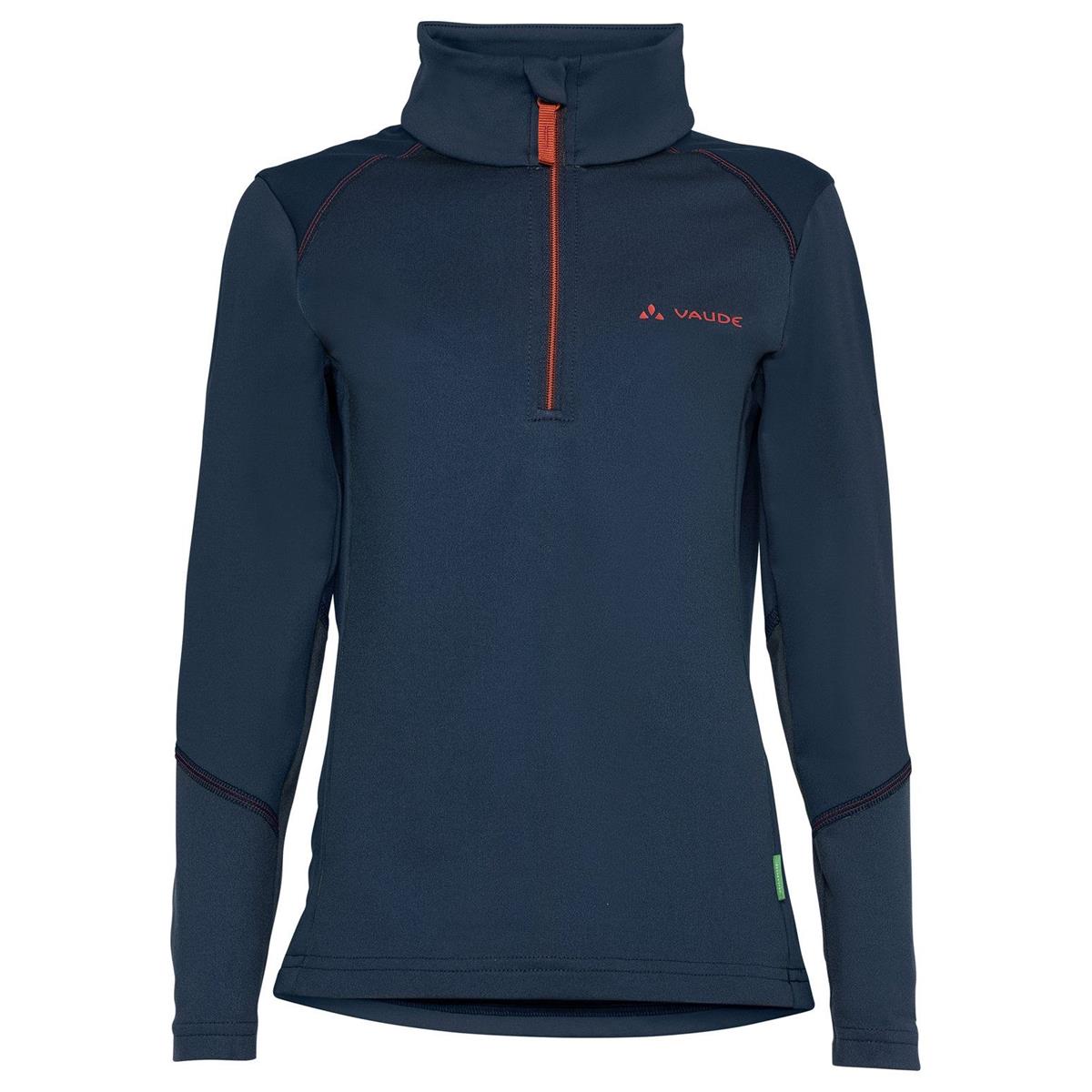 VAUDE Kids Livigno Halfzip dark sea/orange