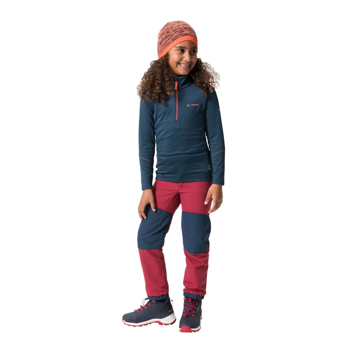 VAUDE Kids Livigno Halfzip dark sea/orange